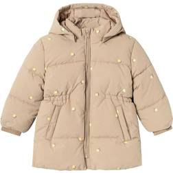 Name It Lange Wattierte Jacke - Braun