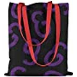 Bonamaison Printed Tote Bag - Purple