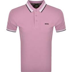 HUGO BOSS Paddy Piqué Contrast Logo Polo Shirt - Light Purple