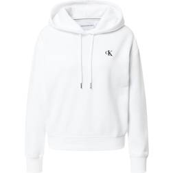 Calvin Klein Jeans Cotton Blend Fleece Hoodie - Bright White