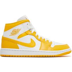 Nike Mid Sneakers Damen Leder/Gummi/Textil Gelb