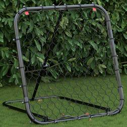 vidaXL Fotbollsnät Med Rebounder Justerbart Svart 84 x 73 x 60-80 cm Stål