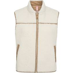 Mos Mosh MMRowe Teddy Waistcoat, Ecru