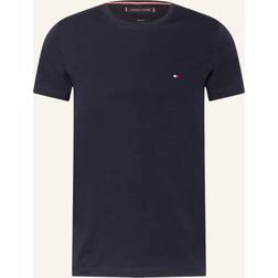 Tommy Hilfiger Mens Navy Brand-embroidered Regular-fit Stretch-cotton Jersey T-shirt NAVY