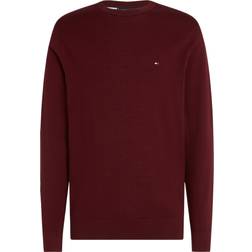 Tommy Hilfiger Ronde Halswijnrood Trui - Karmijnrood