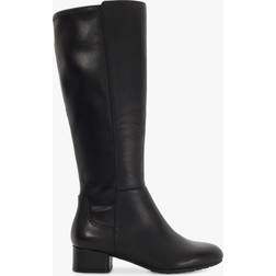 Dune London Wide Fit 'Tayla' Leather Knee High Boots Black