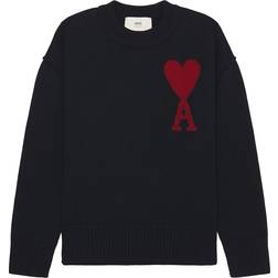 Ami Paris Red ADC Sweater - Navy