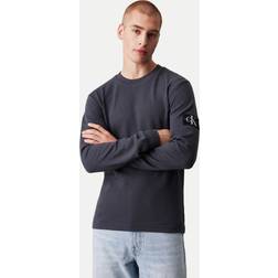 Calvin Klein Badge Waffle Longsleeve Tee - Azul