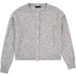 Name It Long Sleeve Knitted Cardigan - Light Gray Melange