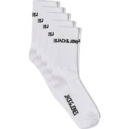 Jack & Jones Jacbasic Logo Tennissock 5 Pack Hvid