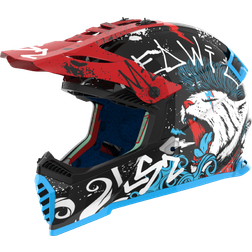 LS2 Crosshjälm Mx437 fast ii mini starmaw svart Junior, Barn