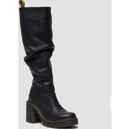 Dr. Martens Kasey Virginia Leather Tall Heeled Boots - Black