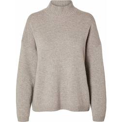 Selected Femme Neulepaita - Meleerattu Beige