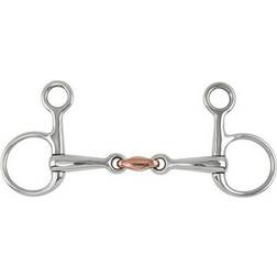 Shires Hanging Cheek Copper Lozenge Snaffle in Silver, 5.5" Stainless Steel Charlies
