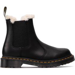 Dr. Martens 2976 Women's Faux Fur Lined Chelsea Boots - Black Burnished Wyoming