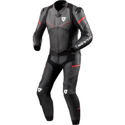 Rev'it! Revit Beta 2-Teiler Motorrad Lederkombi, schwarz-grau-rot, Größe für Männer