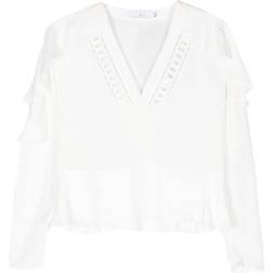 Sloggi IRO embroidered blouse women Viscose/Polyamide White