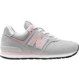 New Balance Little Kid's 574 Core - Rain Cloud with Pink Haze