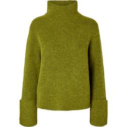 Selected Sia Ras Roll Neck Jumper - Cardamom Seed