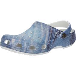 Crocs Unisex Classic Denim Clogs Grau