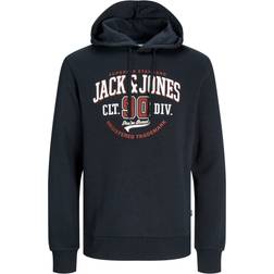 Jack & Jones Felpa Navy/Rosso Carminio/Bianco