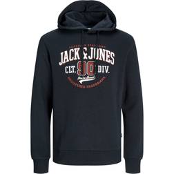 Jack & Jones amp Authentic Denim Goods Logo Hoodie, Navy, 2Xl, Men