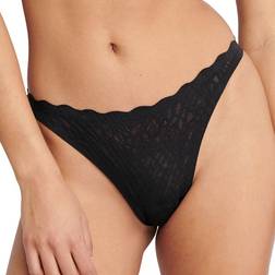 Sloggi Womens Black Zero Feel Bliss Lace Thong BLACK