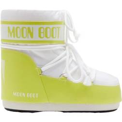 Moon Boot Icon Low Nylon Boots - Cyber Lime/White