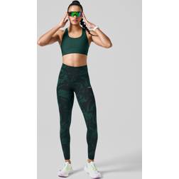 Casall Essential Printed Tights, Blaze Pine