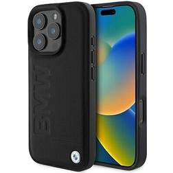 BMW Leather Hot Stamp Case for iPhone 16 Pro Max 6.9 Black