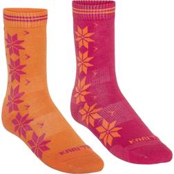 Kari Traa Women's Vinst Wool Sock 2-pack Basic Pink