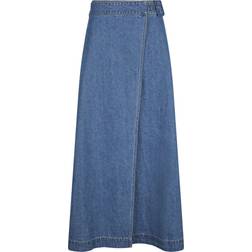 Neo Noir Nina Wrap Denim Nederdel, Blue