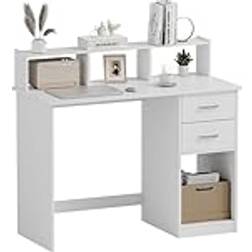 Mondeer Mit Schubladen 105 x 48 x 94 cm Weiß Schreibtisch