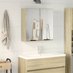 vidaXL Bathroom Mirror Cabinet Sonoma Oak 64.5 x 20 x 66.5 cm