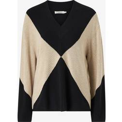 InWear RudiIW Intarsia Pullover, Haze Melange/black