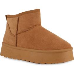 840874 Warm Lined Winter Boots - Light Brown