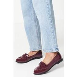 Dorothy Perkins Wide Fit Loretta Tassel Loafer Burgundy