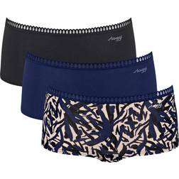 Sloggi 3-pack GO Crush Hipster Shorts Black/Blue * Kampanj *