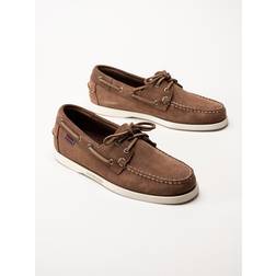 Sebago Docksides Suede Boat Shoe Dark Brown
