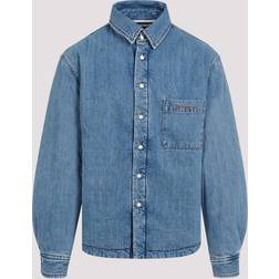 Jacquemus Blue Les Classiques 'La chemise Boulanger' Denim Jacket 33C BLUE/TABAC IT