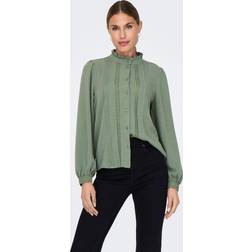 JDY ellis L/S Lace Shirt - Blauw