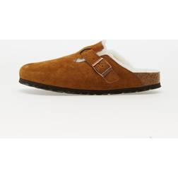 Birkenstock Boston Suede Leather Sandals - Cognac