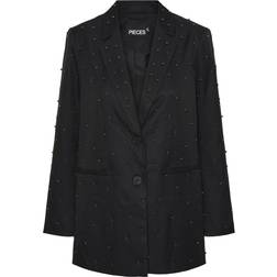 Pieces Ru Pearl Blazer - Black