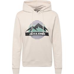 Jack & Jones JJ Peak Hoodie Men - Ecru