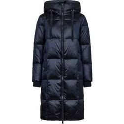 Mos Mosh Down Coats, female, Blue, Metallic Down Jacket with Quilted Design