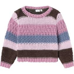 Name It Pullover 'NMFORONJA' opal braunmeliert mauve rosa