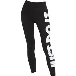 Nike Essential Graphic Leggings - Musta/Valkoinen