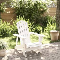 vidaXL Adirondack Chair White 69 x 85 x 90.5 cm Solid Wood Fir
