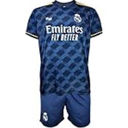 Real Madrid Real Madrid Set för barn 2023-2024 säsong 2023-2024, officiell replika med officiell licens, barn, Mörkblå år