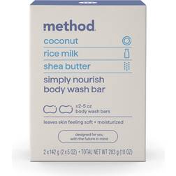 Method Bar Soap Simply Nourish 2 Bars 5oz